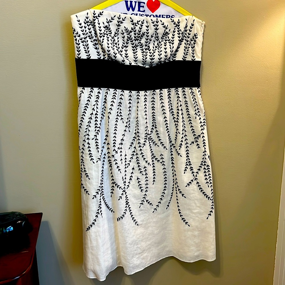 Ann Taylor Linen Embroidered dress